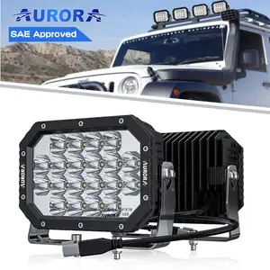 Aurora High Power Led Work Light Square Truck Farm Mine Machines 6 Inch 60w 4wd Off Road LED Driving Light Quad Light