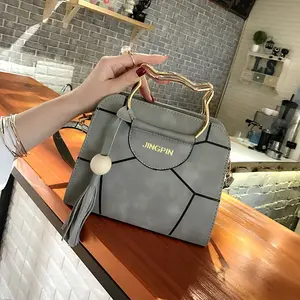 2023 new product women bag solid color striped mother and child bag three pieces tassel handbag