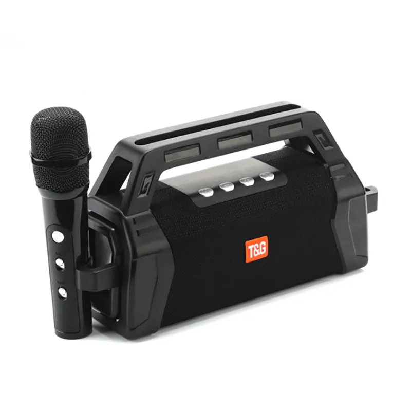 TG538 Speaker Nirkabel Portabel Luar Ruangan Super Bass Loudspeaker FM Radio Karaoke Nirkabel Tws Speaker Bluetooth