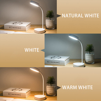 Lampe de bureau led circulaire noir, moniteur continu et flexible, avec chargeur usb, pliable et bon marché