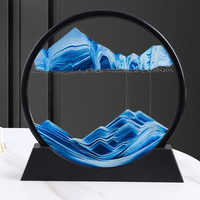 Décorations en verre créatives transfrontalières, scènes en mouvement, direct usine, sablier 3D à sable mouvant