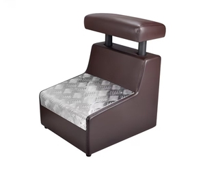 Z Factory Wholesale Ergonomic Design Salon Shampoo Station, Salon Hair Wash Chairs, PU Leather Shampoo Bed With Ceramic Bowl - Product Image 4