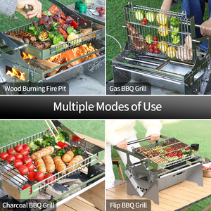 في الهواء الطلق المطبخ الشواء المحمولة الغاز دخان شواء شواء - Product Image 4