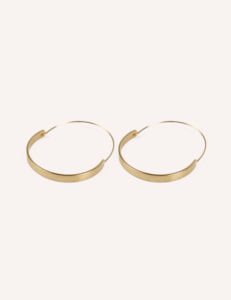 Pendientes de Aro de Acero Inoxidable Dorado YXQ E108, Pendientes Minimalistas Elegantes y a la Moda - Product Image 2