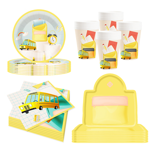 Platos, Vasos y Servilletas con Temática de Graduación DAMAI, Platos de Papel Desechables para Graduación, Artículos de Fiesta, Decoraciones, para 8 Personas - Product Image 3