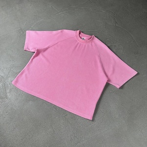 Boxy Style Faded for Distressed Placket Regular Fit Short-sleeved T-<b>shirt</b> Polyester/Cotton 235g Casual - Product Image 3