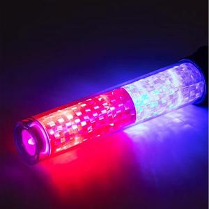 Veiligheidscontrole verkeersstaf LED knipperende verkeerssignaalstaf rood en blauw knipperlicht veiligheidsstaf batterijversie - Product Image 3
