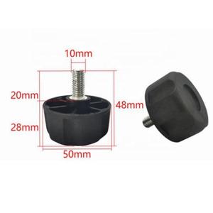 Pata Ajustable para Muebles con Forma de Flor de Ciruelo, Nivelador de Altura con Cabezal de Plástico de 50 mm y Rosca Metálica - Product Image 1