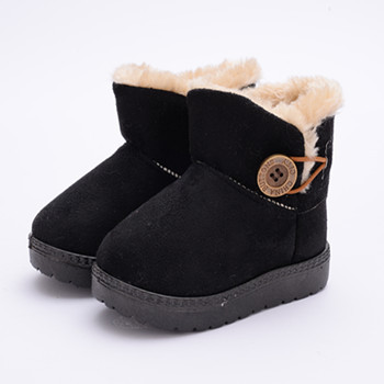Быстрая доставка, зимние классические детские зимние ботинки из овечьей кожи на платформе, Детские Зимние ботильоны с мехом для девочек