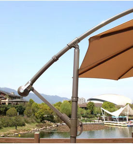 Parasol de patio extérieur moderne 3M, équipements de loisirs, cadre en aluminium imperméable, carré, polyester, éclairage LED solaire - Product Image 4