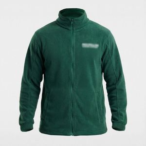 Chaqueta de Forro Polar Verde Personalizable para Niños, con Cierre Completo, Cuello Alto, Abrigo Cálido para Primavera, para Senderismo, Camping, Trabajo, Venta al Por Mayor - Product Image 1