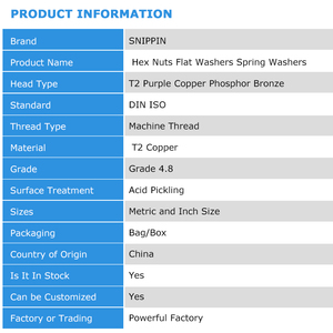 T2 Tím đồng phosphor Đồng hạt Hex Hạt máy giặt, máy giặt mùa xuân Đồng điện phân màu đỏ đồng dẫn điện Hex hạt - Product Image 6