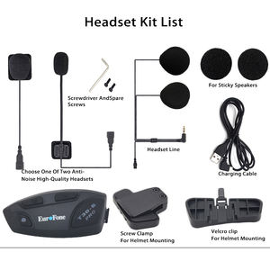 Casque de moto avec interphone, communication de groupe intelligente pour 32 personnes, adapté aux équipes de motards - Product Image 6