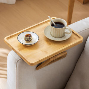 D5343 Nouveau <span class=keywords><strong>plateau</strong></span> pliable en bambou de style chinois, antidérapant, pour <span class=keywords><strong>canapé</strong></span>, table d'appoint, panier à eau, <span class=keywords><strong>plateau</strong></span> à fromage en bois, peu encombrant - Product Image 3