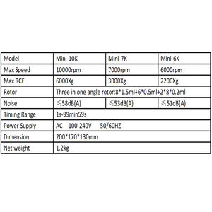 Mini micro centrífugo portátil para pcr, centrífugo de laboratório e laboratório de alta velocidade - Product Image 5