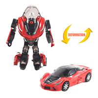 1/43 2-en-1 Metal Robot figura de acción aleación Diecast modelo coche multifunción deformación juguete educativo para goma de plástico