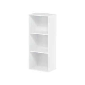 Moderne weiße Wohn möbel Einfache benutzer definierte Hot Sale Design 3-Tier Open Shelf Bücherregal