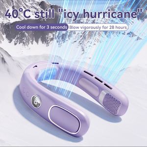 Ventilateur de cou portable sans pales ultra-léger avec alimentation USB et batterie, design pliable multi-vitesses, fonctionnement silencieux, utilisation en extérieur - Product Image 4