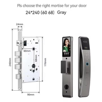 Reconnaissance faciale 3D et d'empreintes digitales Serrure intelligente Caméra Mot de passe Carte clé pour portes en acier aluminium Stockage de données Carte mémoire Cloud