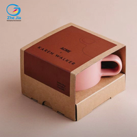 Boîtes en verre personnalisées en carton ondulé pour l'expédition de tasses, boîtes de présentation avec fenêtre ouverte, boîtes à gobelets, emballage cadeau pour articles de boisson