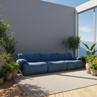 Ensemble de canapés en tissu de conception italienne moderne - Canapé durable compressé sous vide pour hôtel et villa |   Compression à rebond rapide