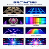 Dalles de piste de danse LED 20x20 pieds pour mariage, discothèque, fête, avec télécommande, emballées dans un flight case, en promotion