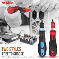 Porte-embout de tournevis magnétique à dégagement rapide de 1/4 pouces à tige hexagonale personnalisable OEM poignée en plastique finition chromée pour le bricolage