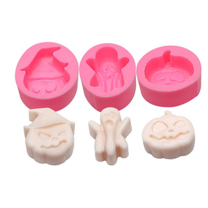 Different Size Halloween Thanksgiving Pumpkin Ghost Silicone Fondant <b>Mold</b> for DIY <b>Epoxy</b> <b>Resin</b> Handmade Soap Candle Cake Baking - Product Image 1