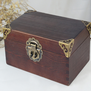 Pestillo de bloqueo de Metal antiguo 58x55mm joyero de madera candado decorativo cerrojos pestillo herrajes para muebles cerradura de Metal antiguo - Product Image 3