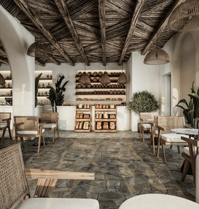 Exhibición de tienda de dulces de moda moderna para cafetería, diseño de interiores, iluminación LED, decoración de accesorios de tienda de postres de madera - Product Image 3