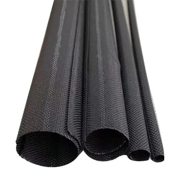 Fabricante venta Flexible alta resistencia a la abrasión PET trenzado manga arnés de cables aislamiento térmico manga trenzada