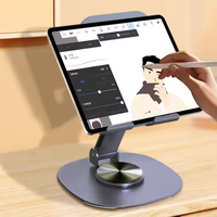 Support de téléphone portable rotatif à 360 degrés, support de tablette, support de téléphone réglable en angle, support de téléphone portable pliable pour bureau