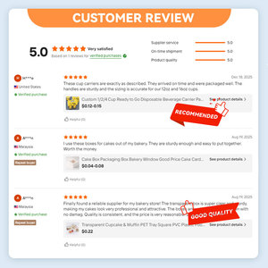 Caja de Papel para Helado con Diseño de Gato, Caja Desechable para Llevar Postres con Ventana para Pastelería - Product Image 4