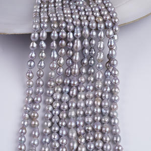 Perles d'eau douce Edison de Zhuji, vente en gros, 7 mm, perles blanches en vrac pour la fabrication de bijoux DIY - Product Image 1