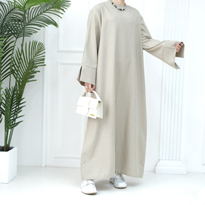 Classic <strong>Model</strong> of Middle Eastern Muslim Traditional Clothing Casual Women's Loose Long <strong>Abaya</strong> - Product Image 4