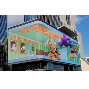 Billboard Virtual Naked Eye Hologram Technology Immersive Advertising Interactive Outdoor 3D Video Wall Panel Screen Led Display