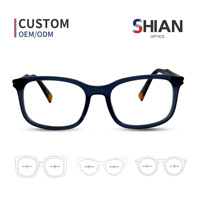 Montura de Gafas Ópticas con Lentes Transparentes de PC, Monturas de Gafas Cuadradas Personalizadas con Aro Completo para Unisex, para Gafas de Lectura