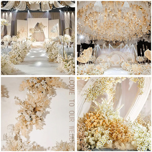 การจัด<span class=keywords><strong>ดอกไม้</strong></span>ทางเดินงานแต่งงานแบบกำหนดเองด้วยดอกกุหลาบแชมเปญ ดอกกล้วยไม้ และดอกยิปโซฟิลลา  <span class=keywords><strong>ดอกไม้</strong></span>ประดิษฐ์ตั้งพื้นสุดหรู - Product Image 5
