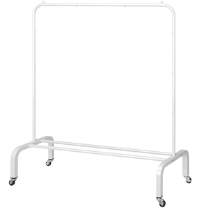 Portable Floor Standing Clothes Rack Simple Double Pole Metal Clothing Display Rack Large Capacity Mountainous Clothes Rack - Product Image 1
