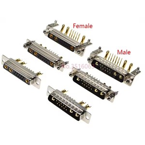 Connecteur d'alimentation haute intensité plaqué or 13w3 30A mâle/femelle, adaptateur D-Sub à souder/enfichable, prise <span class=keywords><strong>10</strong></span>+3 broches DB 13 broches - Product Image 1