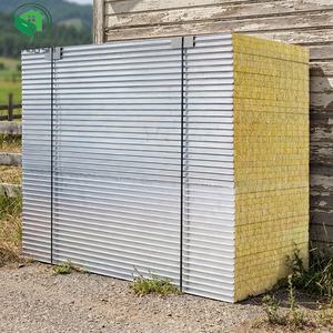 Panel Sándwich <span class=keywords><strong>de</strong></span> Lana <span class=keywords><strong>de</strong></span> Roca y Acero Prefabricado <span class=keywords><strong>de</strong></span> Diseño Moderno, Ignífugo, Insonorizado, Aislamiento Térmico, Ecológico, para Almacenes - Product Image 1