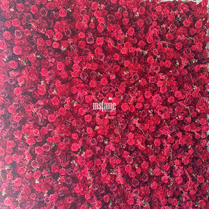 خلفية جدار الزهور من الورد الأحمر قابلة للطي بطول 8 قدم × 8 قدم من MSFAME لديكور مستلزمات الحفلات الاحتفالية - Product Image 6