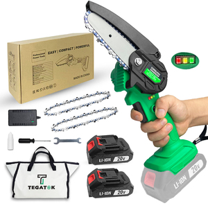Meilleures ventes <span class=keywords><strong>Batterie</strong></span> Li-ion 20V 100mm/4 pouces <span class=keywords><strong>Mini</strong></span> tronçonneuse sans fil de qualité industrielle et bricolage Deux batteries incluses - Product Image 2