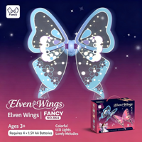 Ailes de fée électriques, ailes de papillon avec lumières LED pour filles, assemblage DIY