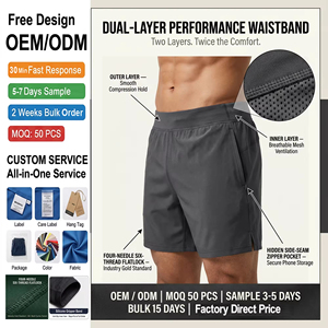 OEM ODM Custom Reflective Safety Stripe Lightweight Sport Gym <b>Shorts</b> Compression Fitness High Waist Men Running <b>Tech</b> <b>Shorts</b> - Product Image 2