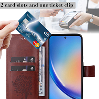 Étui de téléphone à rabat en cuir PU de luxe anti-rayures avec porte-cartes pour Redmi Note 14 13 12 11 Pro Plus Ultra 4G 5G