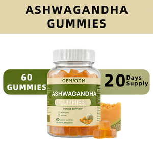 <span class=keywords><strong>Ashwagandha</strong></span> Gummies (Hammelon smaak) Veganistisch voedingssupplement voor volwassenen ter ondersteuning van de immuun- en botdichtheid, niet-GMO, 60 stuks, 2 gummies per verpakking - Product Image 4