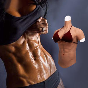 ชุดบอดี้<span class=keywords><strong>สูท</strong></span>ลายหน้าอกปลอมทำจากซิลิโคนสำหรับผู้ชายกับผู้หญิง - Product Image 1