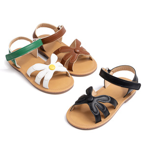 รองเท้าแตะเด็กผู้หญิงแบบเปิดนิ้วเท้า สไตล์เจ้าหญิง ลายดอกไม้สุดฮิต ขายส่ง - Product Image 1