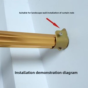 Support de <span class=keywords><strong>tringle</strong></span> à rideau mural télescopique en métal PC pour <span class=keywords><strong>tringle</strong></span> de <span class=keywords><strong>penderie</strong></span>, fixation latérale - Product Image 3